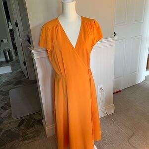 Alex Marie Sunshine Orange Midi Dress